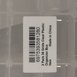Clear Plastic Organizer Box - 2 Pack